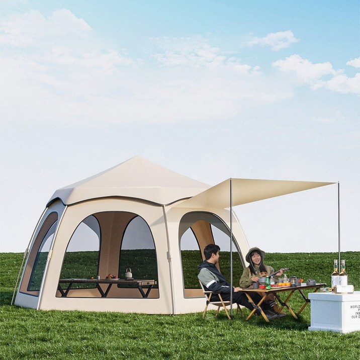 FONOW 그늘막텐트  육각 돔형 텐트 5-8인 가정  원터치텐트