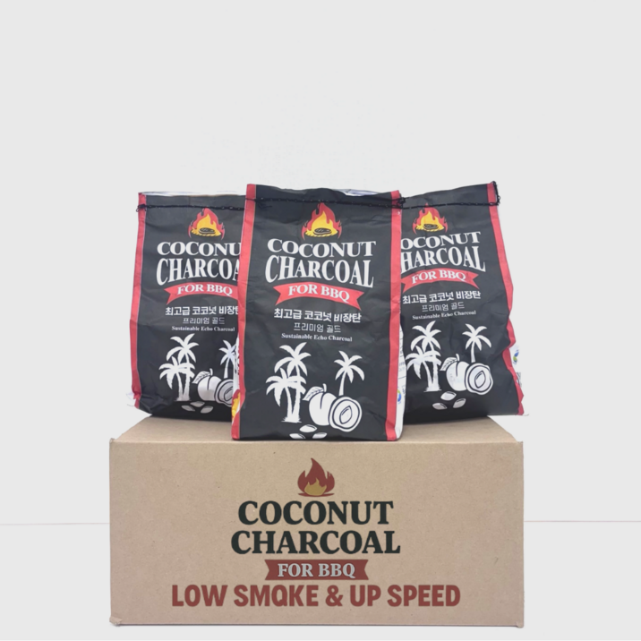 [맛소풍] 개별포장 캠핑 코코넛 조개탄 천연 숯, 3kg, 1세트, 3kg