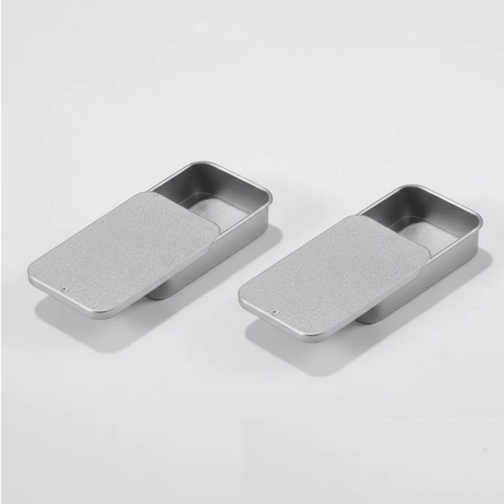 마요네스 미니 틴케이스 박스, 2개, 오리지널 실버