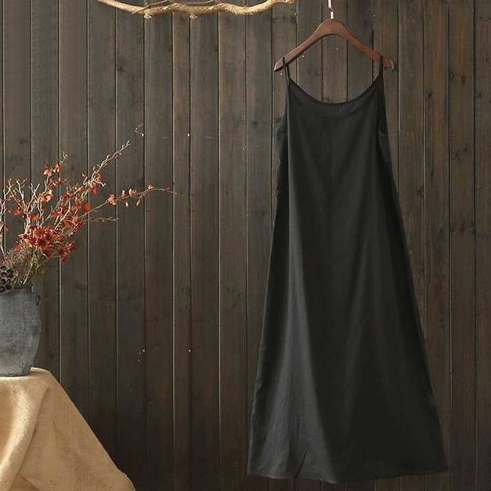 아사면 이너원피스 끈나시 미시룩 원피스 루즈핏