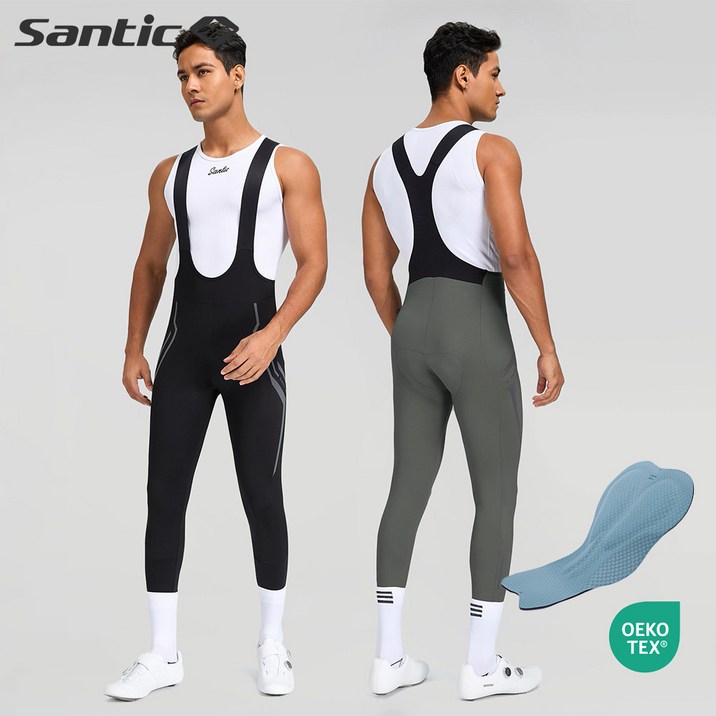 산틱 자전거 빕 빕숏 바지 OEKOTEX 패드 긴바지 9부 TM25C04285