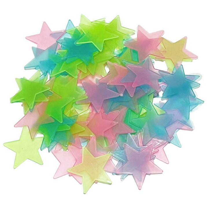 이음모음 야광 별 스티커, 혼합색, 80개입