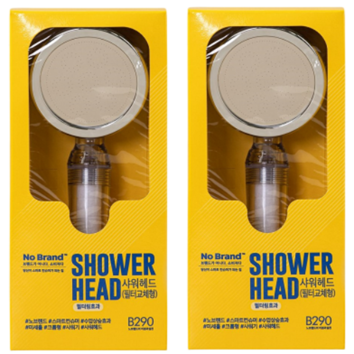 노브랜드 샤워헤드 (필터교체형), 2개