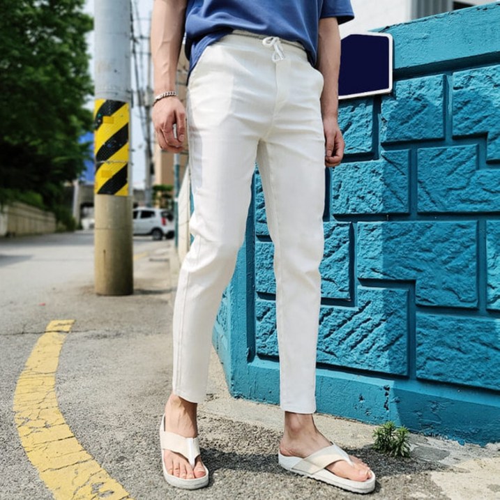 11 S3XL 아이스 쿨 린넨 슬림 스판 여름 팬츠 빅사이즈 5컬러