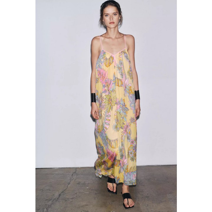 5Y72824 ZARA 여자신상 플라워 롱원피스 바캉스 원피스 3193123