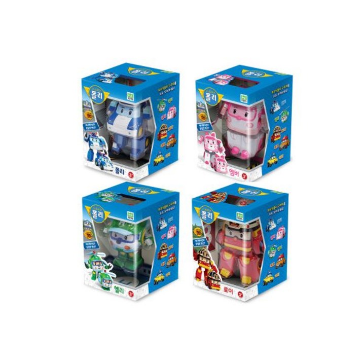로보카폴리 변신로봇 4인치 폴리엠버로이헬리 4종세트