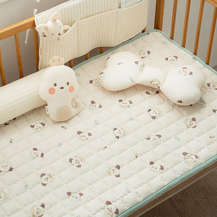 마롤로뜨 빌리지 아기 침대 패드 리안드림콧 쿠시노 호환 면 모달 논슬립 슈퍼싱글, 마뭉이면 모달 논슬립 패드, 1개