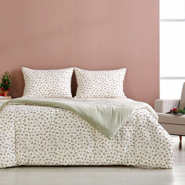 모던하우스 인천점  소프트워싱 극세사 차렵이불 싱글 베리홀리 CV0225235