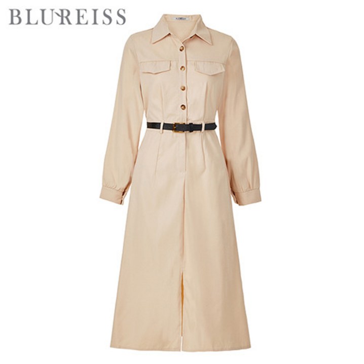 블루레이스 블루레이스 벨티드카라앞트임원피스B3F3OP3091