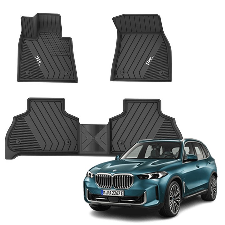 3더블유 에코라이너 TPE 카매트, BMW NEW X5 (G05) 2018.06~, BLACK