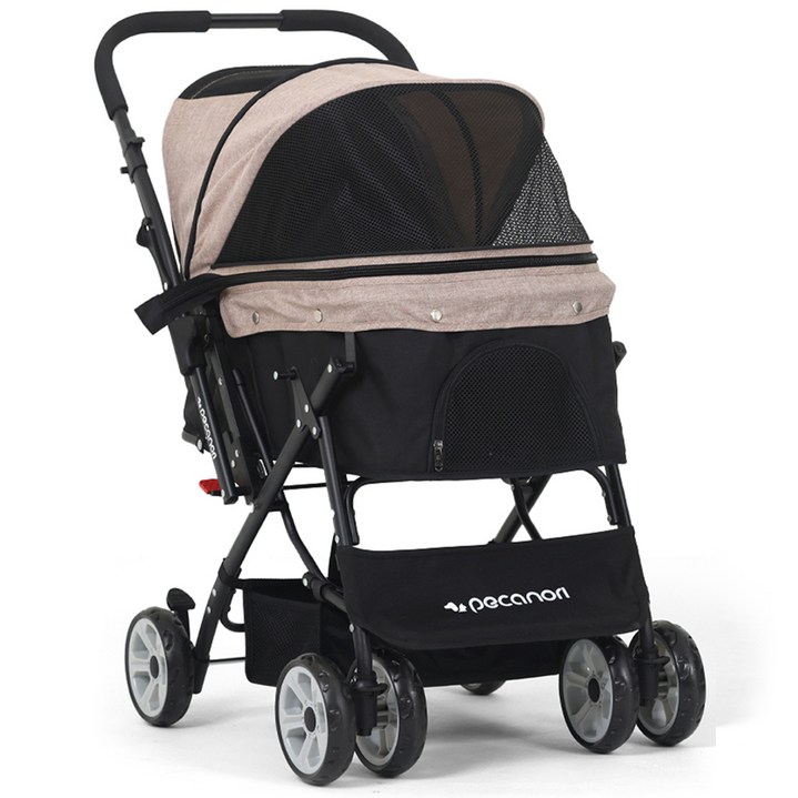 피카노리 반려동물 디럭스 원터치 폴딩 유모차 PECA1019