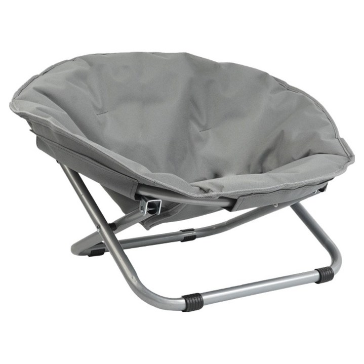 레드퍼피 반려동물 스노우문 접이식 경량체어, 그레이, 1개