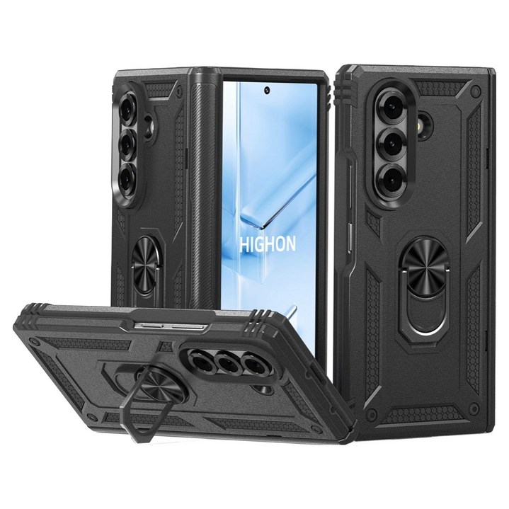 하이온 메탈 기어링 스탠드 범퍼 휴대폰 케이스