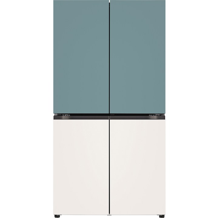 [10% 환급가전] [색상선택형] LG전자 오브제 870L 매직스페이스 메탈 4도어 디오스 냉장고 방문설치