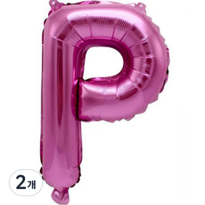 팡파티 레터링 알파벳 풍선 P 40cm, 퍼플, 2개