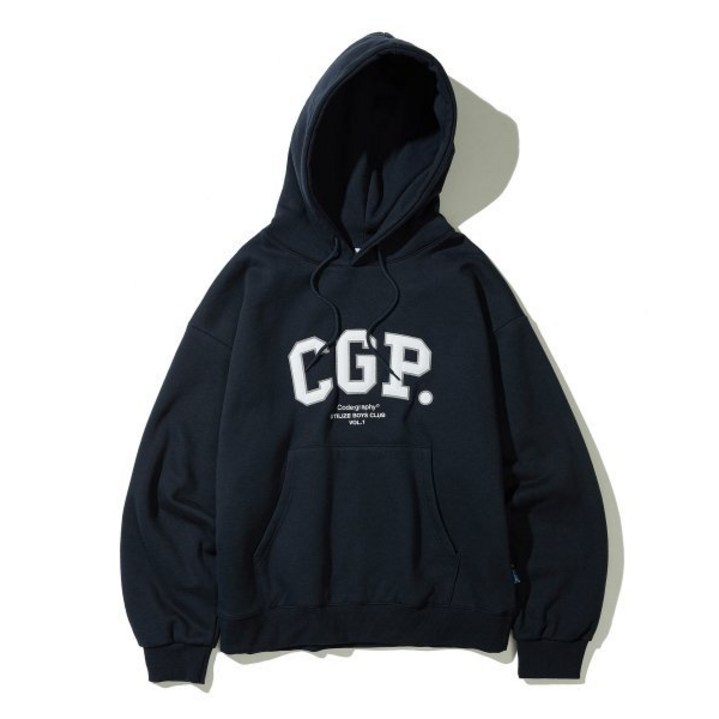 국내매장코드그라피 CGP 아치 로고 후디 네이비