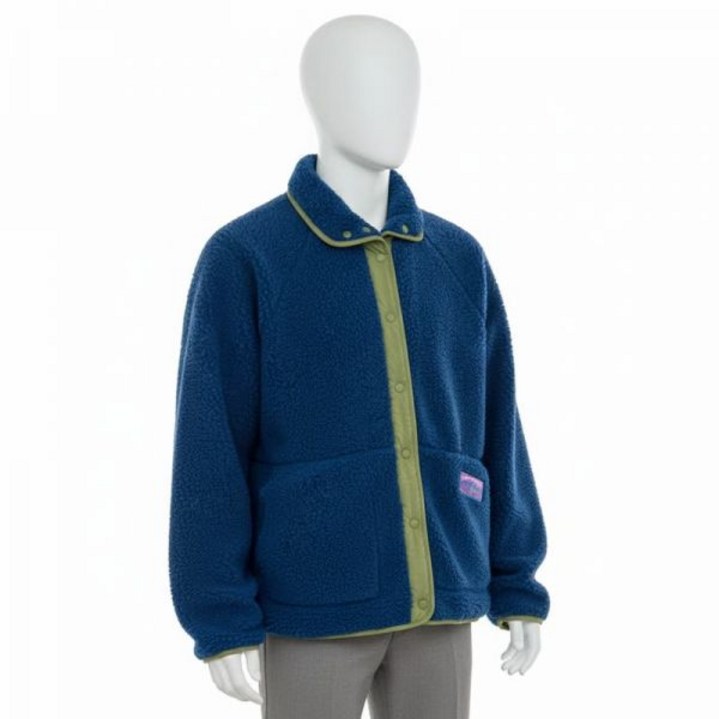 아미먼트 뽀글이 양털 리버시블 점퍼 블루