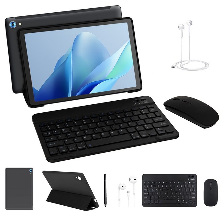 Wqplo C108 태블릿PC 10.1인치태블릿 16G+128G 8코어 안드로이드 15, Wi-Fi, 검정색, 128GB