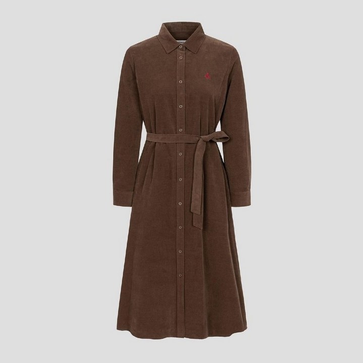 [백화점정품] 25년SS 빈폴레이디스 빈폴 BEANPOLE 코듀로이 셔츠 원피스 - 브라운 BF5971C03D