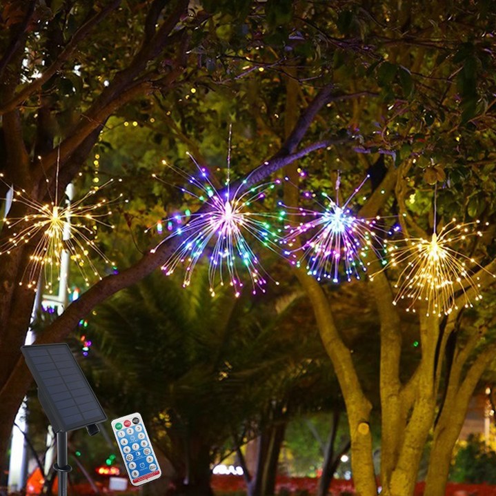 HK.sell 홀씨 축제 불꽃놀이 조명 LED 와이어 감성 캠핑 줄전구, 1개