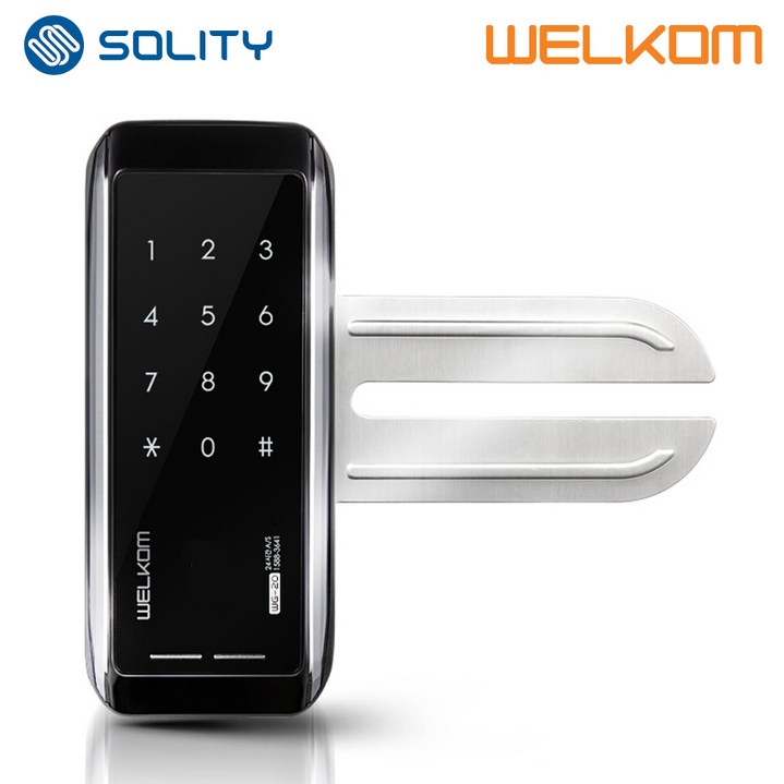 [전국설치] 솔리티 웰콤 WG-10N 단문형 번호키전용 강화유리문용 좌우수문인식(키패드자동전환) 상시문열림기능 차임벨기능 생활방수 상가 빌라 업소 매장 현관문 디지털도어락 도어록, 웰콤 WG-10N 단문형/무료설치(A지역)-화요일, 방문설치