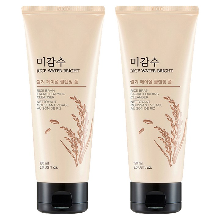 더페이스샵 미감수 브라이트 쌀겨 페이셜 클렌징 폼, 150ml, 2개