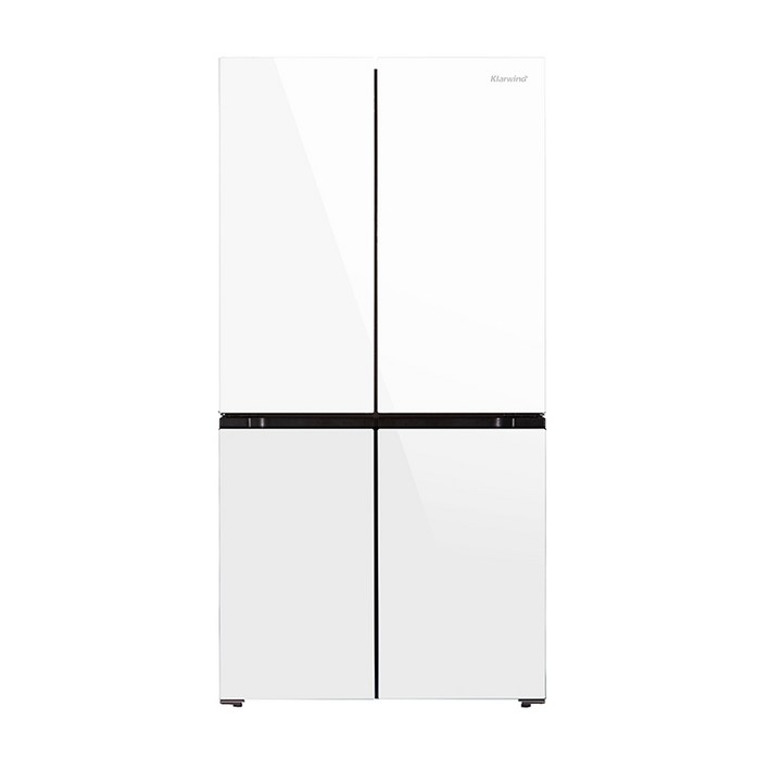 세미빌트인냉장고 캐리어 클라윈드 피트인 파스텔 4도어 냉장고 436L 방문설치, 화이트, KRNF436WPS1