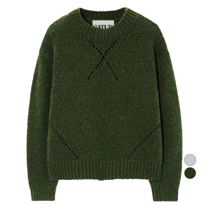 세터 여성용 카디프 울 블렌드 풀오버 오버핏 니트