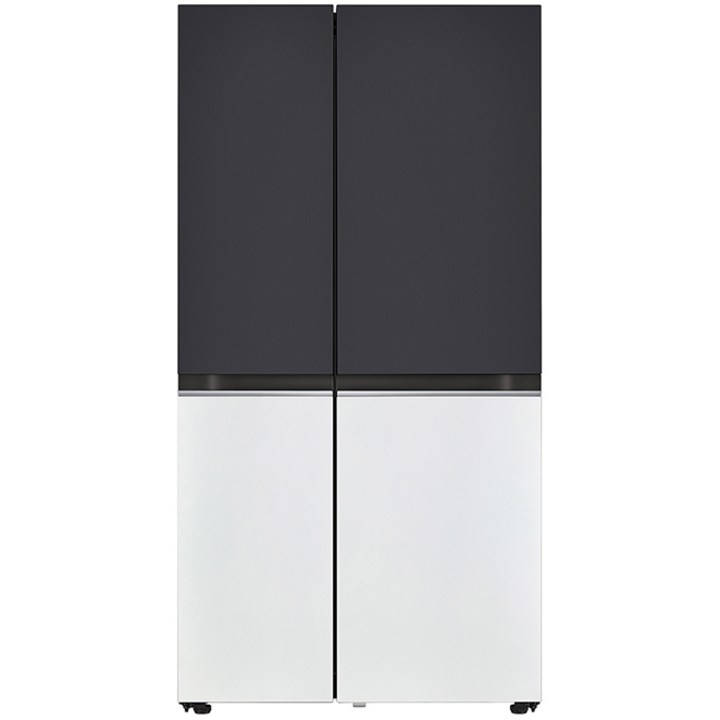 lg오브제냉장고 LG전자 오브제컬렉션 양문형 디오스 냉장고 메탈 S834BW12 832L 방문설치, 블랙 + 화이트, S834BW12