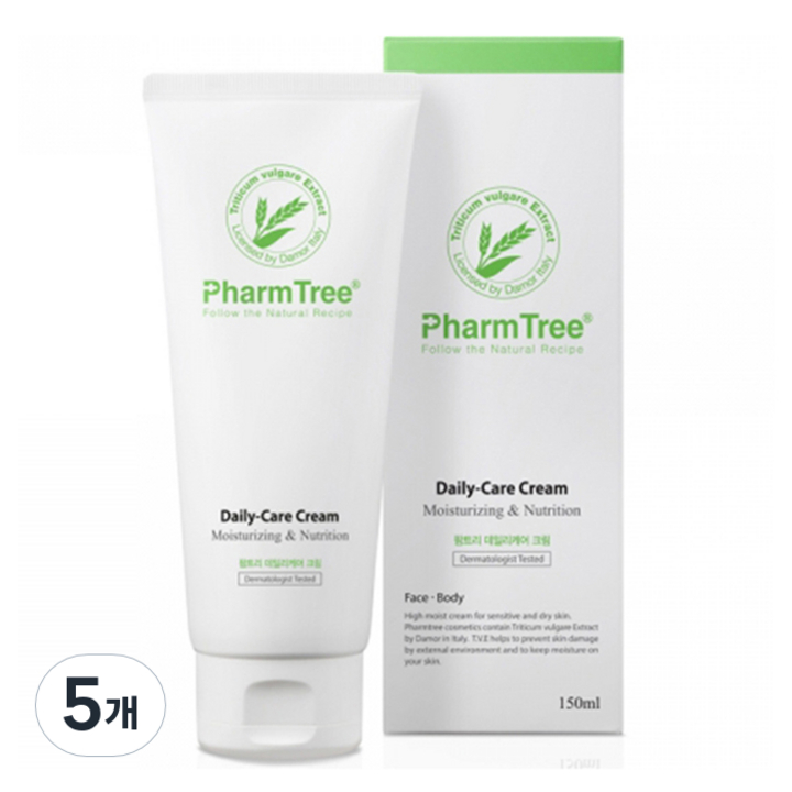 팜트리 데일리케어 크림, 5개, 150ml