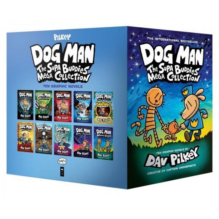dogman Dog Man: The Supa Buddies Mega Collection : 도그맨 원서 하드커버 10종 박스 세트  : Dog Man #1-10 Box Set