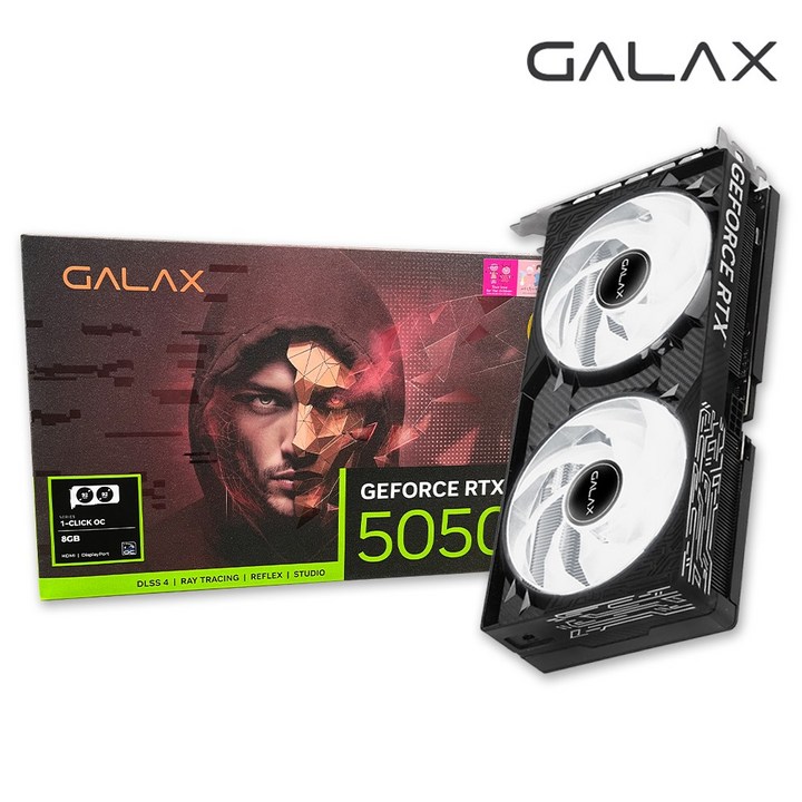 갤럭시 GALAX 지포스 RTX 5050 BLACK OC D6 8GB DUAL HDMI