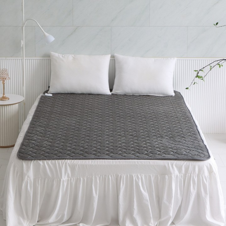 26년형 전자파없는 한일의료기 신소재 그래핀 카본 탄소매트 워셔블 극세사 온열 전기매트 침대용 캠핑용, 웜그레이, 퀸150×200