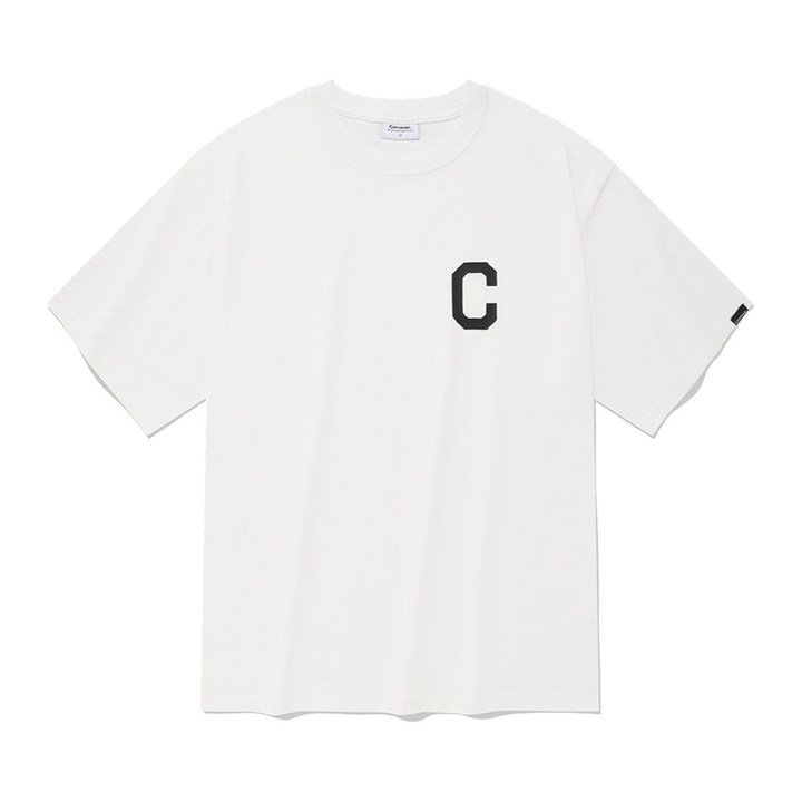 [커버낫 본사]C 로고 티셔츠 화이트