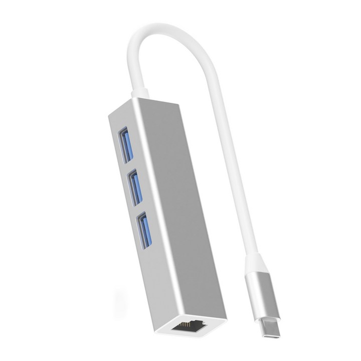 화이트플래닛 4포트 USB3.0 이더넷 멀티허브 WPLH01, 화이트 화이트플래닛 4포트 USB3.0 이더넷 멀티허브 WPLH01, 화이트