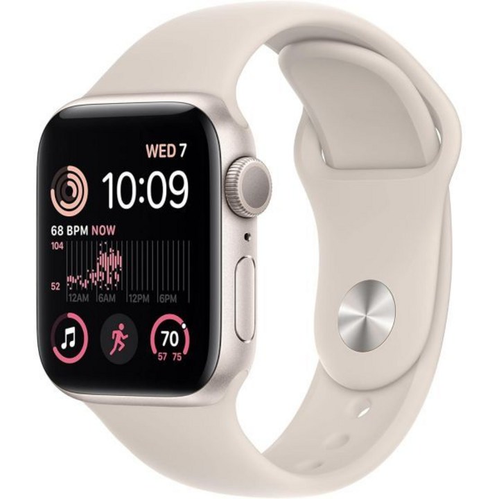 Apple Watch SE 2세대(GPS, 40mm) - Starlight 케이스와 스포츠 밴드 S/M(리뉴얼)