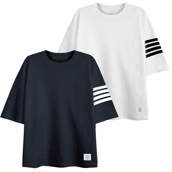 엠제이스타 남녀공용 포라인 오버핏 반팔 티셔츠 5722693530