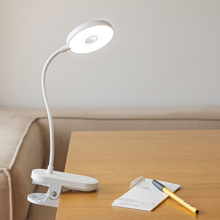킨하우스 밝기조절 3색 온도 LED 집게 스탠드