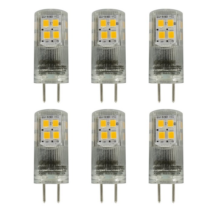 오스람 LED 핀전구 JC 12V 2.6W GY6.35, 6개