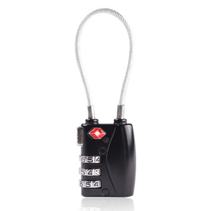 허니비 TSA 와이어형 자물쇠 TSA719 블랙