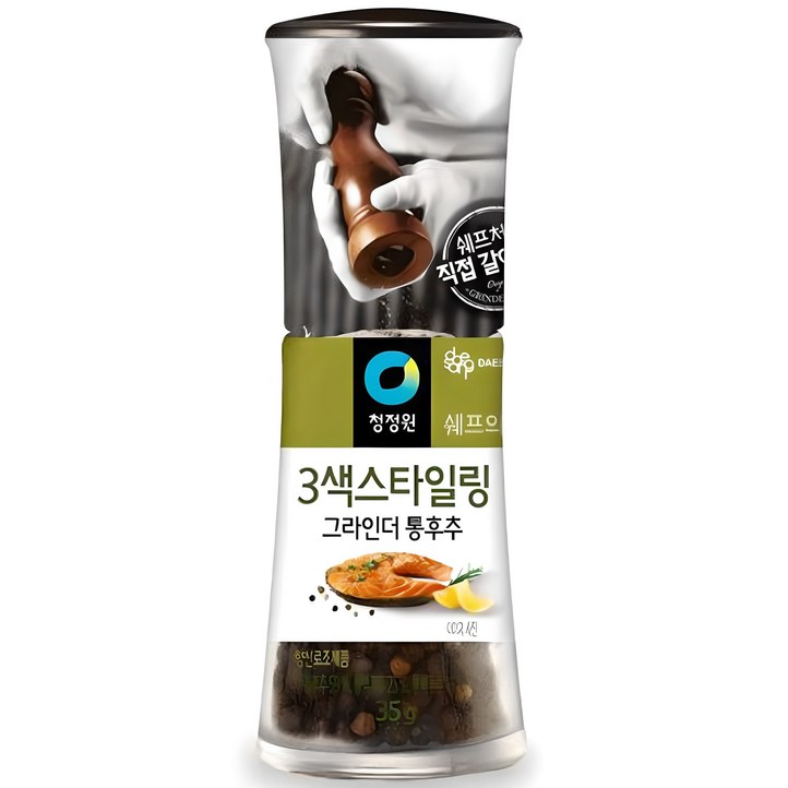 청정원 3색스타일링 그라인더 통후추, 35g, 1개 청정원 3색스타일링 그라인더 통후추, 35g, 1개