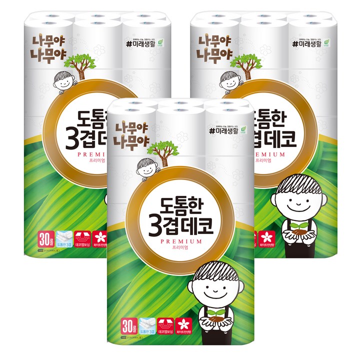 나무야나무야 도톰한 3겹 데코 롤화장지 30m 나무야나무야 도톰한 3겹 데코 롤화장지 30m