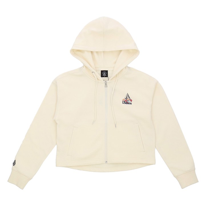 VOLCOM FLOWER STONE 우먼스핏 후드 집업 VA211TR501 VOLCOM FLOWER STONE 우먼스핏 후드 집업 VA211TR501