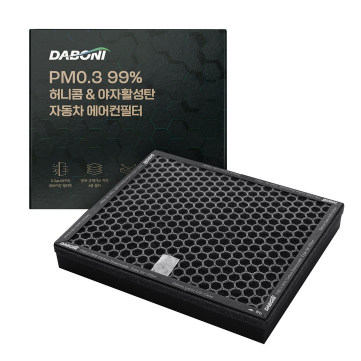 다보니 H13 HoneyComb Type 활성탄 자동차 에어컨 헤파필터, DH153, 1개