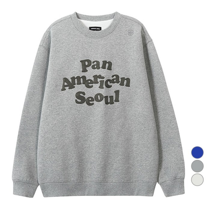 팬암 남녀공용 시티 자수 기모 맨투맨