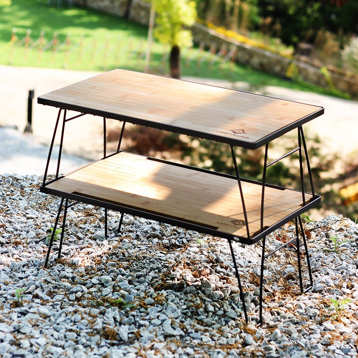 캠프빌리지 캠핑선반 쉘프 테이블 2p  상판  하판  보관가방 세트