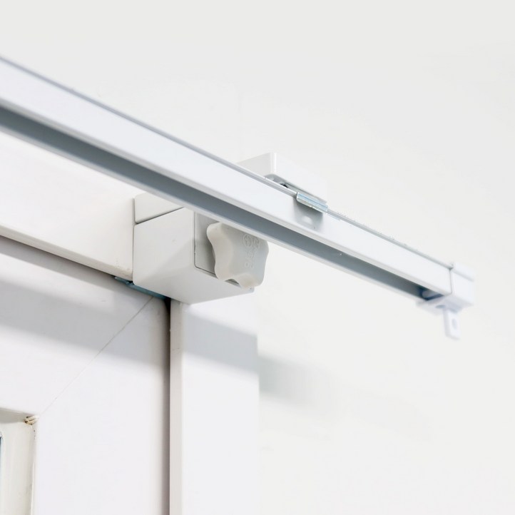 감성다는남자 안뚫어고리 레일용  커튼레일 세트, 화이트