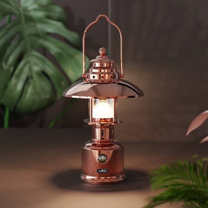 레토 감성 캠핑 LED 광부 랜턴 ver2, 황동, 1개 레토 감성 캠핑 LED 광부 랜턴 ver2, 황동, 1개