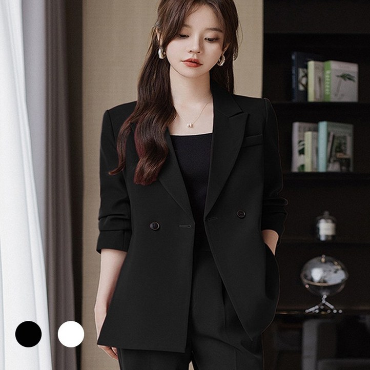 Titikong 여성 셋업 데일리 정장세트  스트랩 나시 티셔츠 증정 모던 심플 프리미엄 빅사이즈