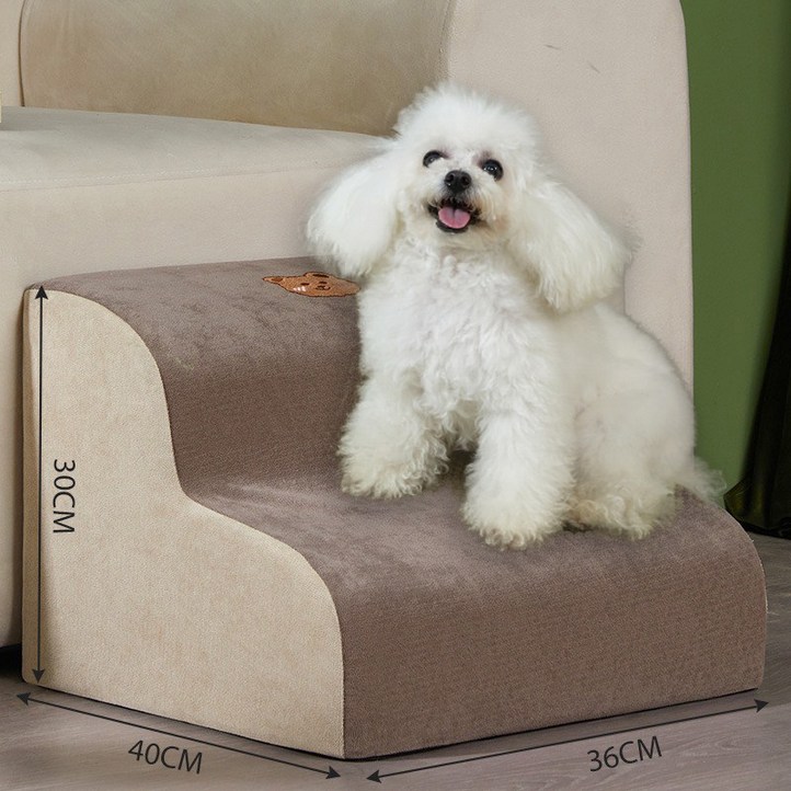 로딩 리뉴어 반려동물 논슬립 분리세탁가능 펫스텝, 브라운